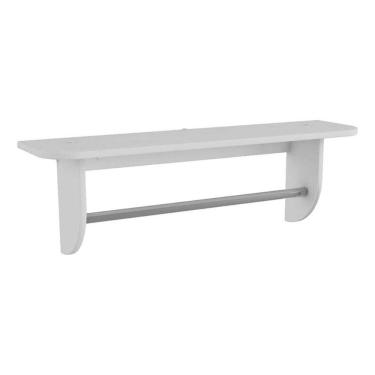 Imagem de Prateleira De Quarto 707 C- Suporte Branco - Peroba