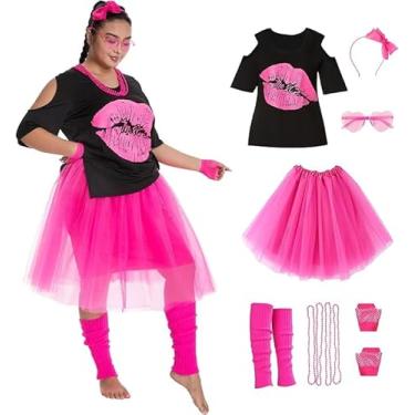 Imagem de Seawhisper 80 estilos de roupas femininas plus size anos 80 roupas para mulheres, fantasias de camisa anos 80, roupas de festa, acessórios neon 20-22