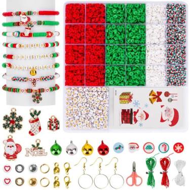 Imagem de Kit de pulseira Friendship Goldwise Christmas Clay Beads