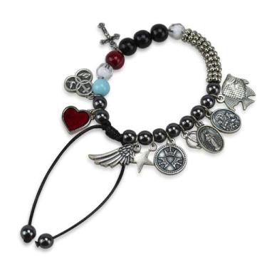 Imagem de Pulseira A Grande História de Jesus Acrilico 8 mm - Amém Decoração Rel