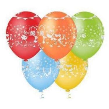 Imagem de BALÃO DECORADO FAZENDINHA - PIC PIC Nº 10 - Pacote com 25 unidades