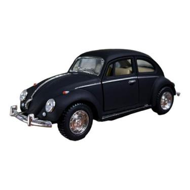 Imagem de Miniatura Volkswagen Fusca 1967 Preto Fosco 1:32 - Kinsmart