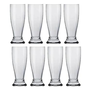 Imagem de Jogo De Copos Para Cerveja Chopp 200ml 8 Unidades Bar Buffet - Nadir F