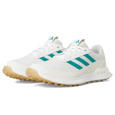 Imagem de adidas Tênis feminino de golfe S2g 24 Spikeless Golf, Branco/azul-petróleo/alumina, 37