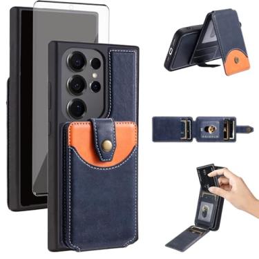 Imagem de Asuwish Capa de celular para Samsung Galaxy S23 Ultra 5G carteira compatível com protetor de tela Magsafe Slim Stand compartimento para cartão de crédito S23Ultra 23S S 23 23Ultra 17.3 cm feminino