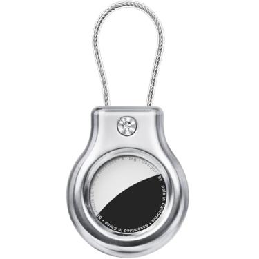 Imagem de Ljusmicker Para suporte de Airtag de metal com trava segura, chaveiro impermeável para Airtags Apple, capa antiperda, acessórios para localizador de itens GPS, bagagem, bolsa, chave, animal de