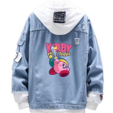 Imagem de Jaqueta jeans com estampa de estilo moderno Kirby Swordsman para homen