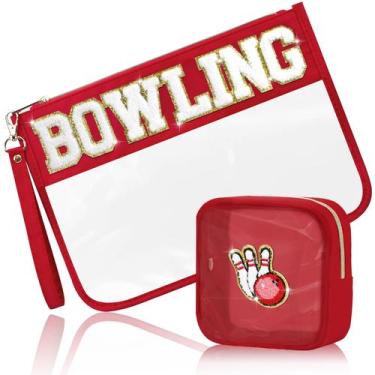 Imagem de Bolsa de cosméticos BuyCard Bowling, 2 peças impermeáveis para mulhere