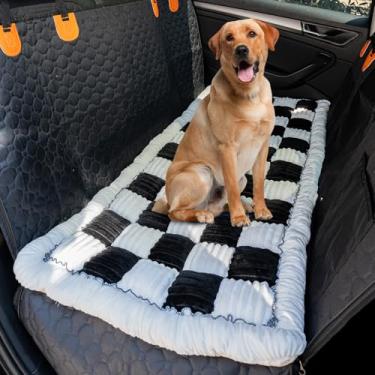 Imagem de MDSASFD Capa de assento de carro para cachorro para banco traseiro 61 x 137 cm (antiderrapante e à prova de arranhões) (para carros, caminhões e SUVs) capa macia durável para assento traseiro para
