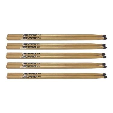 Imagem de Kit 5 Pares Baqueta 7an 7a Ponta De Nylon X-pro C. Ibanez
