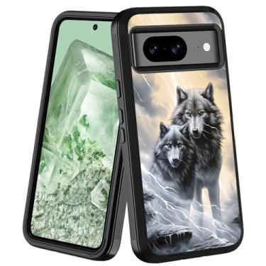 Imagem de JDHJFBFJNP Capa protetora para Google Pixel 8 (2023) 6,2 polegadas, híbrida [grau militar] à prova de poeira e à prova de choque