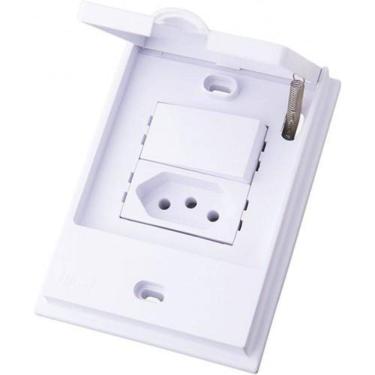 Imagem de Cj Interruptor Simples + Tomada 20A - Blux B.L`Acqua Branco