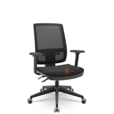 Imagem de Cadeira Brizza Tela 3D BackPlax Piramidal Sem Apoio NR17 Plaxmetal (Aero Preto)