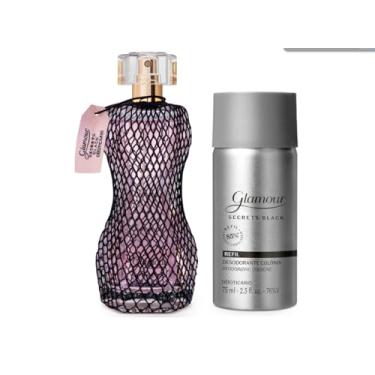Imagem de O Boticário Glamour Secrets Black, Kit Perfume + Refil Desodorante Colônia, 75mL