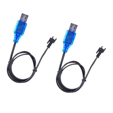 Imagem de harayaa 2x 3,7 V 400 mAh Cabos de carregamento USB Cabos de carregamento de bateria de brinquedo RC de para brinquedos para RC Carros Aeronaves Barcos Carros