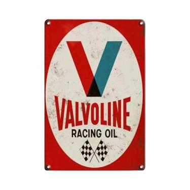 Imagem de Placa De Metal Retrô Vintage Com Tema De Óleo De Motor a Gasolina Para