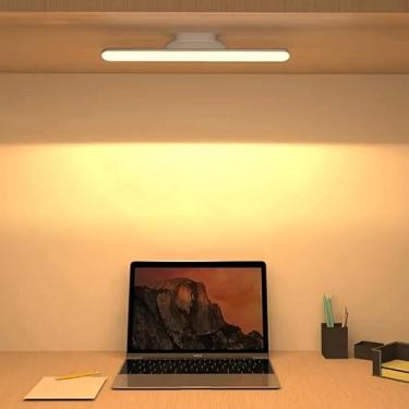 Imagem de Luminária de LED Magnética Barra - Luz de Leitura Recarregável Sem Fio USB - Ilumina Qualquer ambiente Quarto Cozinha Sala Banheiro - Ajustável em 3 cores Branco quente, Neutro e Frio