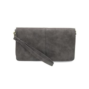 Imagem de Joy Susan Bolsa feminina fashion Everly Organizer Flap Crossbody, Cromado escuro metálico