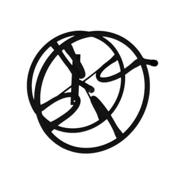 Imagem de Suporte Enrolador De Mangueira Giratório Jardim Parede Ferro(Preto)