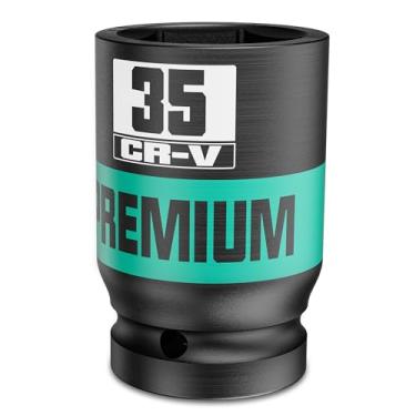 Imagem de Soquete de impacto de 6 pontos de acionamento de 3/10.2 cm, soquete profundo de 35 mm, métrico, CR-V, fabricação de máquinas de manutenção automotiva