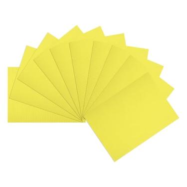 Imagem de uxcell 10 folhas de papel de papelão ondulado, amarelo claro, 35 x 25 cm, para projetos de artesanato e bricolage