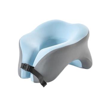 Imagem de Travesseiro ergonômico de escritório, adequado para dormir na mesa - travesseiro de pescoço em forma de U com espuma viscoelástica adequado para aviões, carros e escritórios, é um auxílio ideal para