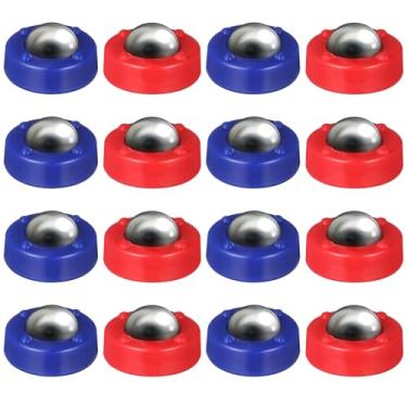 Imagem de Abaodam 16 peças de mini discos de substituição para quadro Shuffleboard conjunto de rolos de equipamento de mesa Shuffleboard acessórios de ondulação jogos de contas deslizantes para jogos de mesa