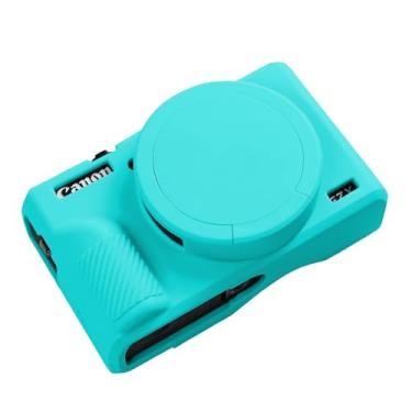 Imagem de Easy Hood Capa Protetora De Silicone Macio Para Câmera Digital Canon Powershot G7X Mark Iii, Protetor Corpo Durável Com Lente Removível - Azul