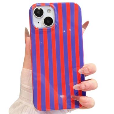 Imagem de Jmltech Capa para iPhone 15 Plus fofa estética listrada capa de telefone macia flexível fina protetora à prova de choque