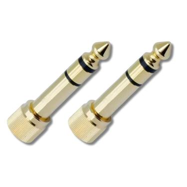 Imagem de Kit 2 Adaptador P2 X P10 Estéreo Fone Com Rosca Prof. Cs706