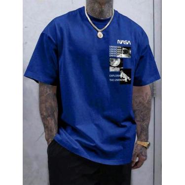 Imagem de Camiseta Masculina Basica Estampada Nasa Astronauta Algodão - crushed,