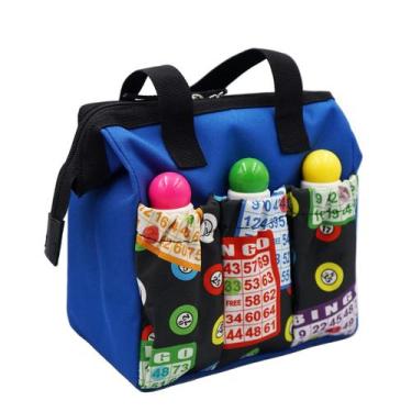Imagem de Sacola Bingo Dauber, azul Yuanhe, impermeável, Oxford, 6 bolsos