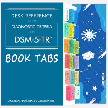 Imagem de Guias de livro para referência de mesa aos critérios de diagnóstico do Dsm-5-Tr(r), 24 guias de índice de seções importantes, guias codificadas por cores laminadas duráveis com guia de alinhamento
