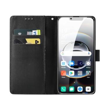 Imagem de SMART E CASE Capa Carteira Flip para iPhone, Fecho Magnético, Suporte para Cartão, Proteção Total, Preto (iPhone 16e)
