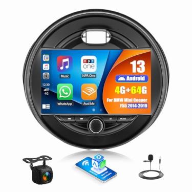 Imagem de SIXWIN 4G + 64G Android 13 estéreo automotivo para BMW Mini Cooper F55 2014-2019 tela sensível ao toque de 9 polegadas com CarPlay Android Auto Mirror Link UI Bluetooth FM Navegação GPS WiFi FM SWC