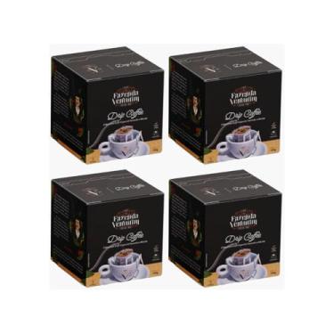 Imagem de Drip Coffee (Café de Bolso) - Gourmet Especial Torrado e Moído - Sachê com Hastes Flexíveis (pct c/7un) - 70g- Fazenda Venturim (4 Caixas, Chocolate, Caramelo e Avelã)