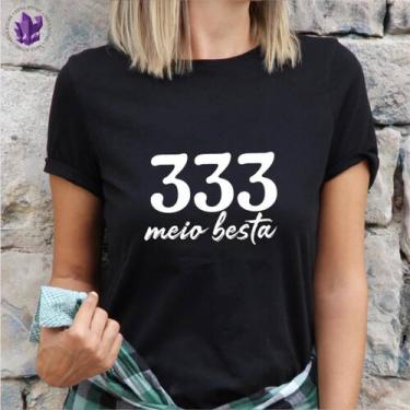 Imagem de Camiseta Meio Besta 333 - Mina Store, Preto, M