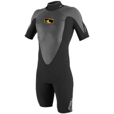 Imagem de Roupa de mergulho O'Neill Youth Hammer de manga curta, preto/fumaça/pederneira, 6