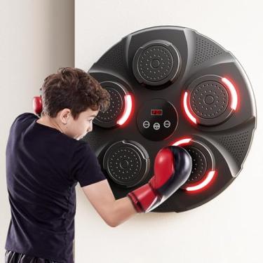 Imagem de Almofada de boxe eletrônica para treinamento de máquina de boxe para reação de luta, sensor Bluetooth inteligente e carregamento para treinamento, alívio de estresse e bolsa de pancada de parede