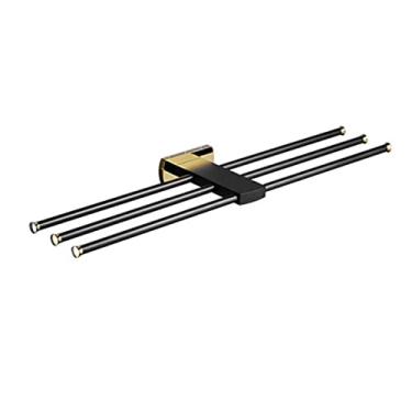 Imagem de Toalheiros, toalheiro para banheiro, barra de toalha de parede de latão, toalheiro externo para banheira de hidromassagem, piscina, cabide de toalha economia de espaço/preto/a