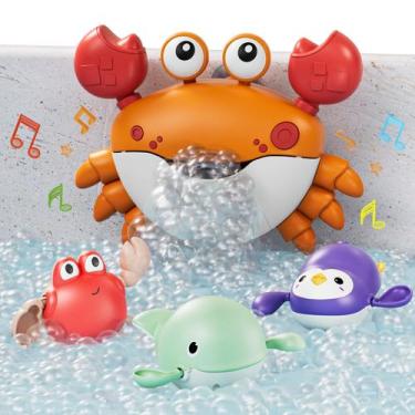 Imagem de Brinquedo de banho TUMAMA Wind-Up Bathtub Whale, Crab e Penguin, pacot