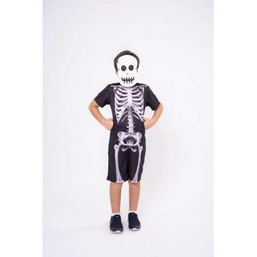 Imagem de Fantasia Halloween Menino Esqueleto Dia Das Bruxas Festas, 02