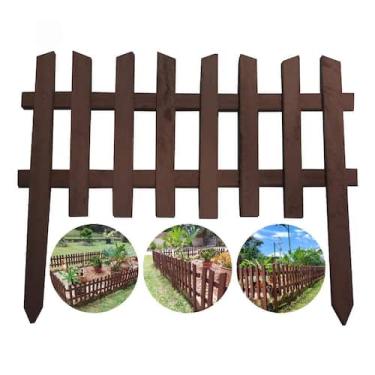 Imagem de 8 Cercas de Jardim Limitador de Grama P Marrom EcomEM, Marrom