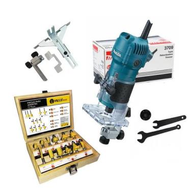 Imagem de Tupia Manual 6mm 3709 Makita 530w + Acessórios, 110V