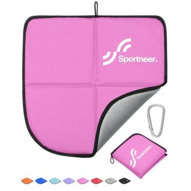 Imagem de Almofada de assento Sportneer 40x40cm impermeável dobrável rosa