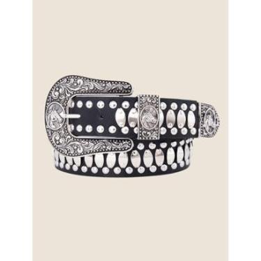 Imagem de Cinto Feminino Country Bronco Charm Fivela Ponteira Cavalo-Feminino