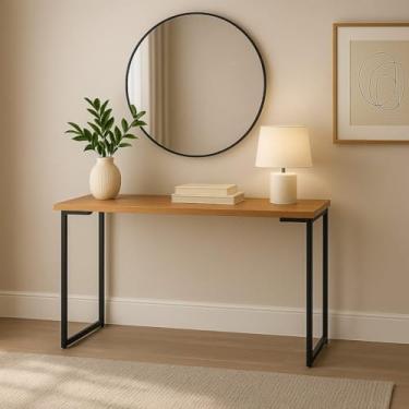 Imagem de Mesa Industrial Aparador para Hall de Entrada Freijó Cantinho do Café Decoração