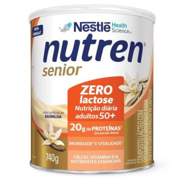Imagem de Nutren senior suplemento em pó 740g - Nestle, Zero Lactose Baunilha
