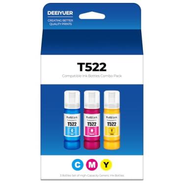 Imagem de 522 Garrafas de refil de tinta ET-2800 ET-4800 ET-2400 ET-2803 ET-2720 Substituição para refil de tinta 522 Use para ET-2400 ET-2720 ET-2800 ET-2803 ET-2840 ET-4800 ET-481 Impressoras 0 ET 2400 ET