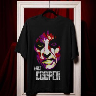 Imagem de Camiseta Rock Personalizada Alice Cooper Básica Unissex Band - Old Sev